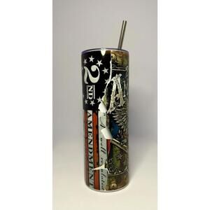 20 oz Second Amendment Stainless Steel Tumbler with Lid, Straw